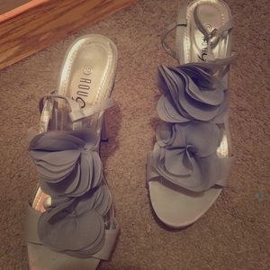 Formal silver heels size 10